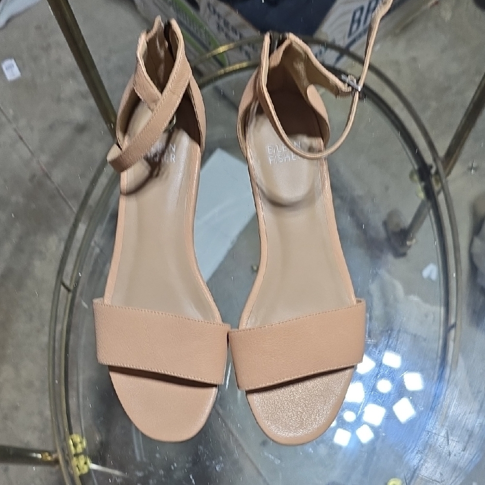 Eileen Fisher Tan Sandals Minimalist Design
